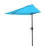 Nature Spring Nature Spring 9 Foot Half-Canopy Patio Umbrella, Blue 431859TVE